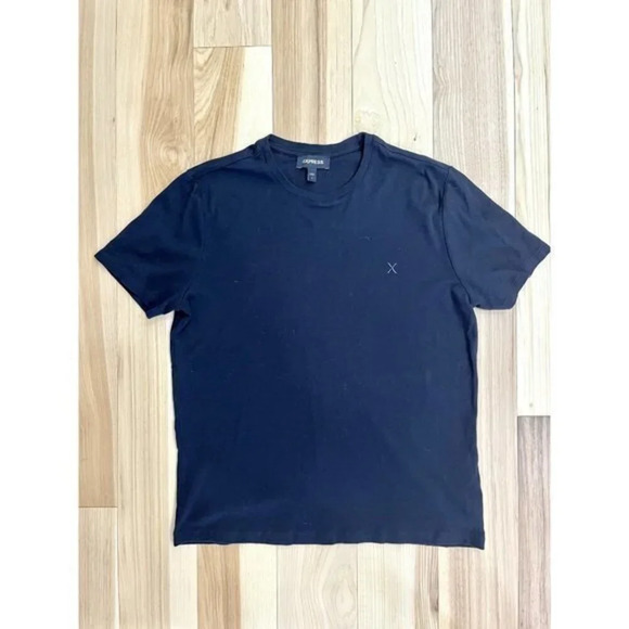 Express Men's Black Logo Tee Fitted Small - Picture 1 of 3